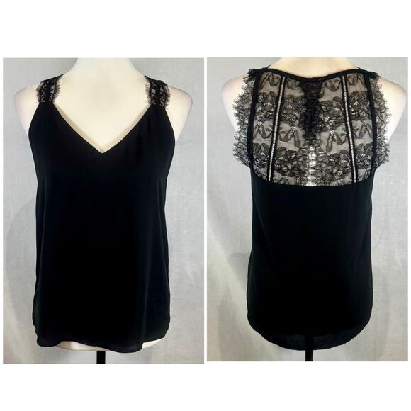 Loft black lace detail shell top size XXS - Picture 1 of 7